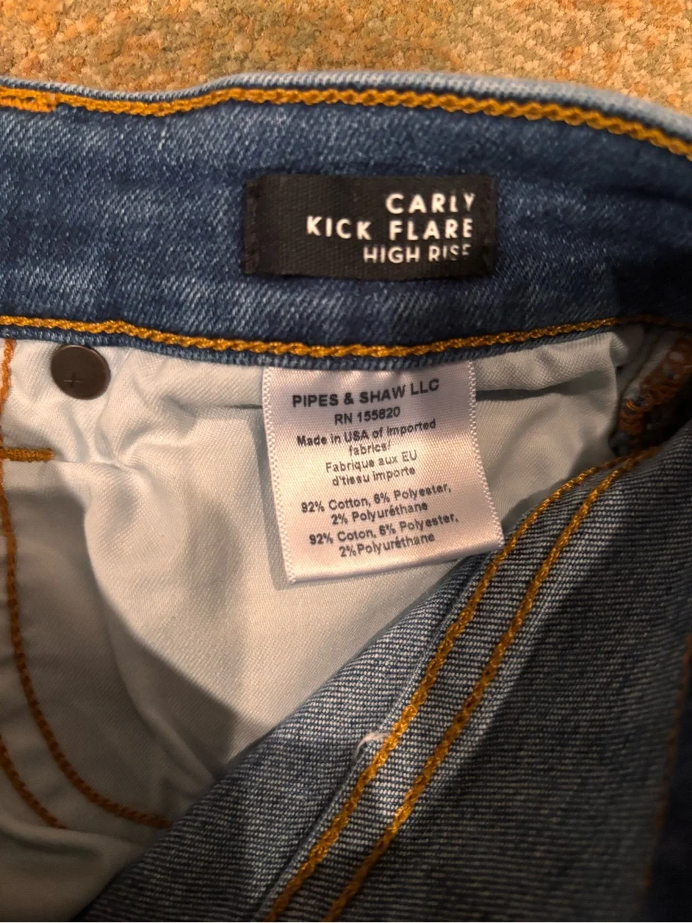 Veronica Beard Carly Kick Flare Jeans Women’s 28 High Rise Blue Stretch Denim